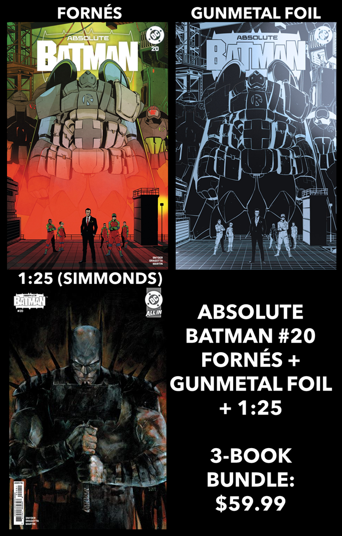 ABSOLUTE BATMAN #20 JORGE FORNÉS LIMITED TO 1,000 TRADE DRESS / 1,000 GUNMETAL FOIL COPIES
