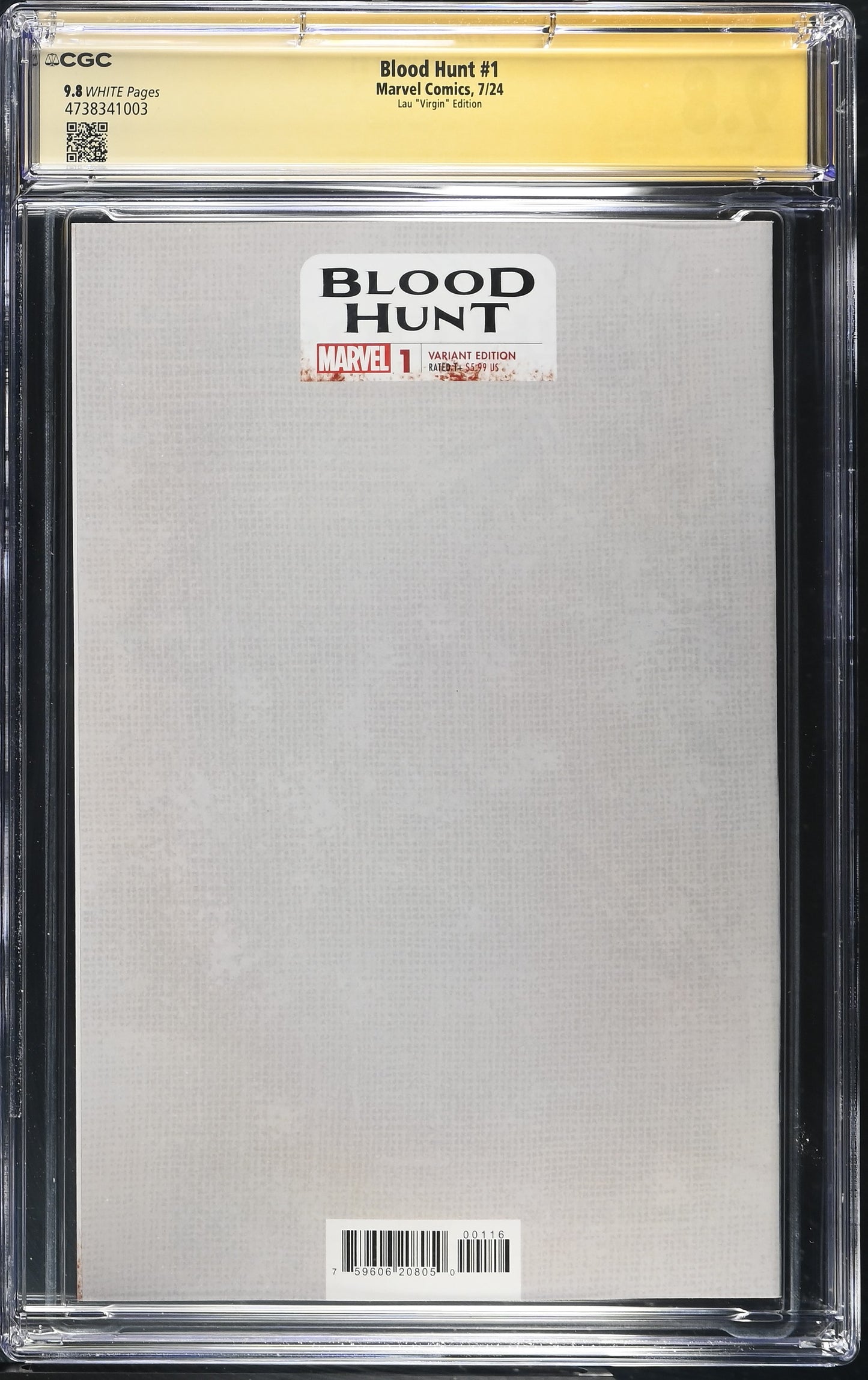 BLOOD HUNT #1 1:200 ARTGERM VIRGIN EDITION SIGNED BY STANLEY LAU CGC SS 9.8 WP NM/M