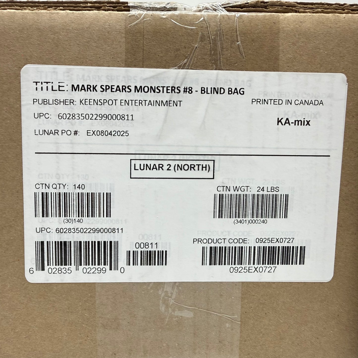 MARK SPEARS MONSTERS #8 CVR A WINTER HORRORLAND R.I.P BLIND BAG SEALED DISTRIBUTOR CASE ~140 COPIES