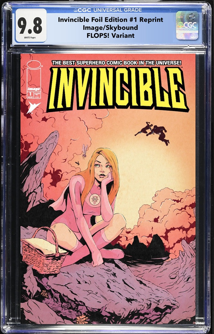 INVINCIBLE FOIL EDITION #1 REPRINT FLOPS! TRADE DRESS CGC 9.8 WP LIMITED TO 1,500 COPIES