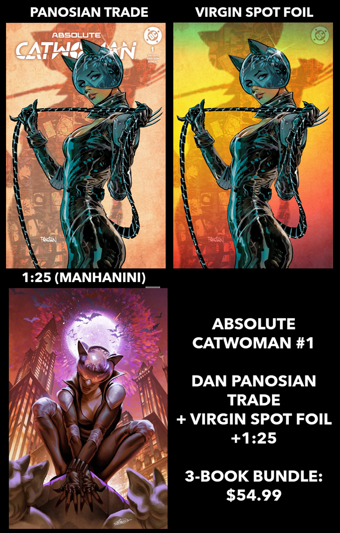 ABSOLUTE CATWOMAN #1 (OF 6) DAN PANOSIAN LIMITED TO 1,000 TRADE DRESS / 1,000 SPOT FOIL COPIES