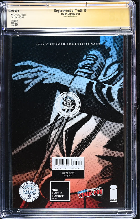 DEPARTMENT OF TRUTH (IMAGE COMICS, 2025) #0 TEK JAVIER & FLOPS! NYCC 2025 VARIANT SIGNED BY SCOTT SNYDER CGC SS 9.8 WP