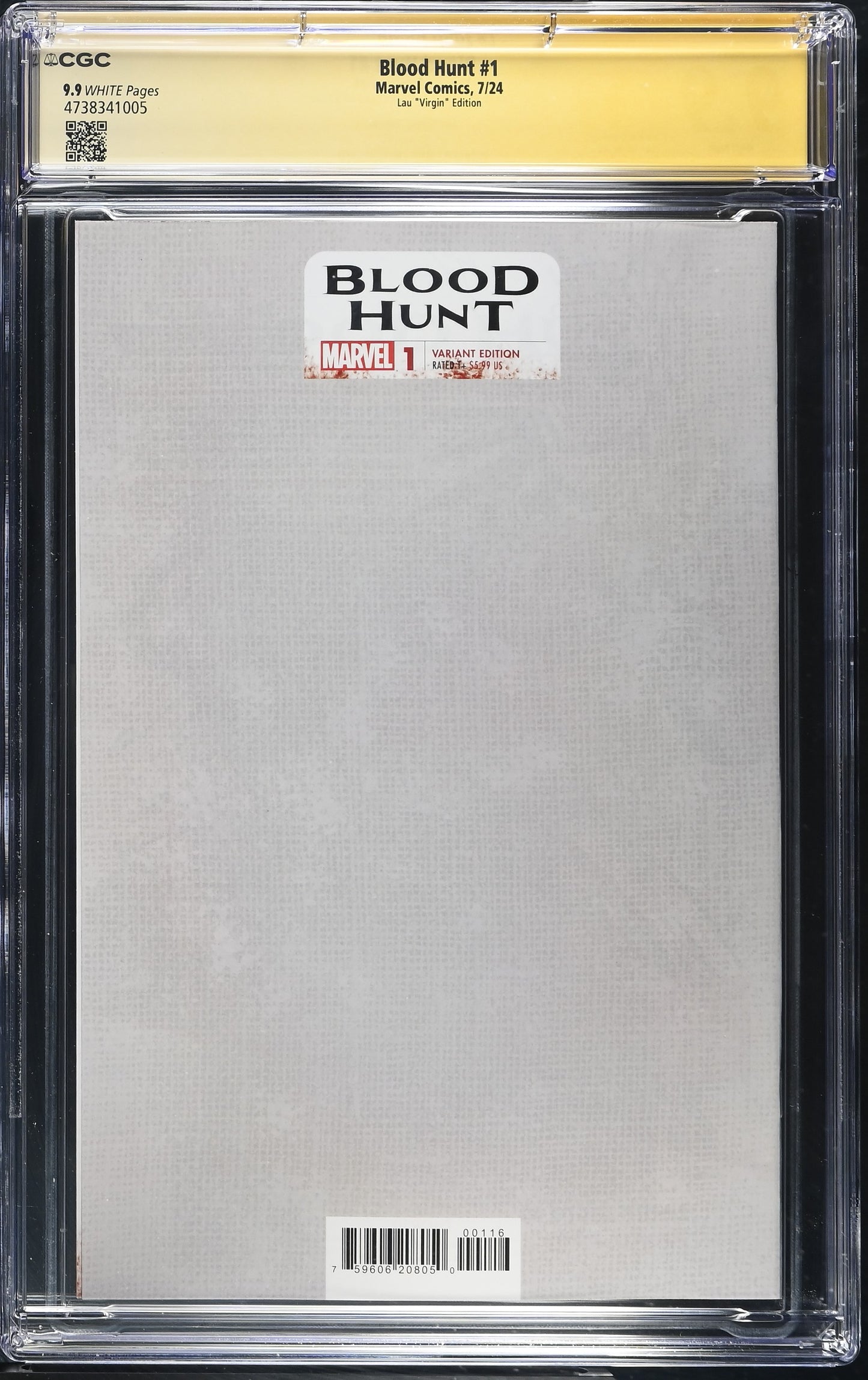 BLOOD HUNT #1 1:200 ARTGERM VIRGIN EDITION SIGNED BY STANLEY LAU CGC SS 9.9 WP NM/M
