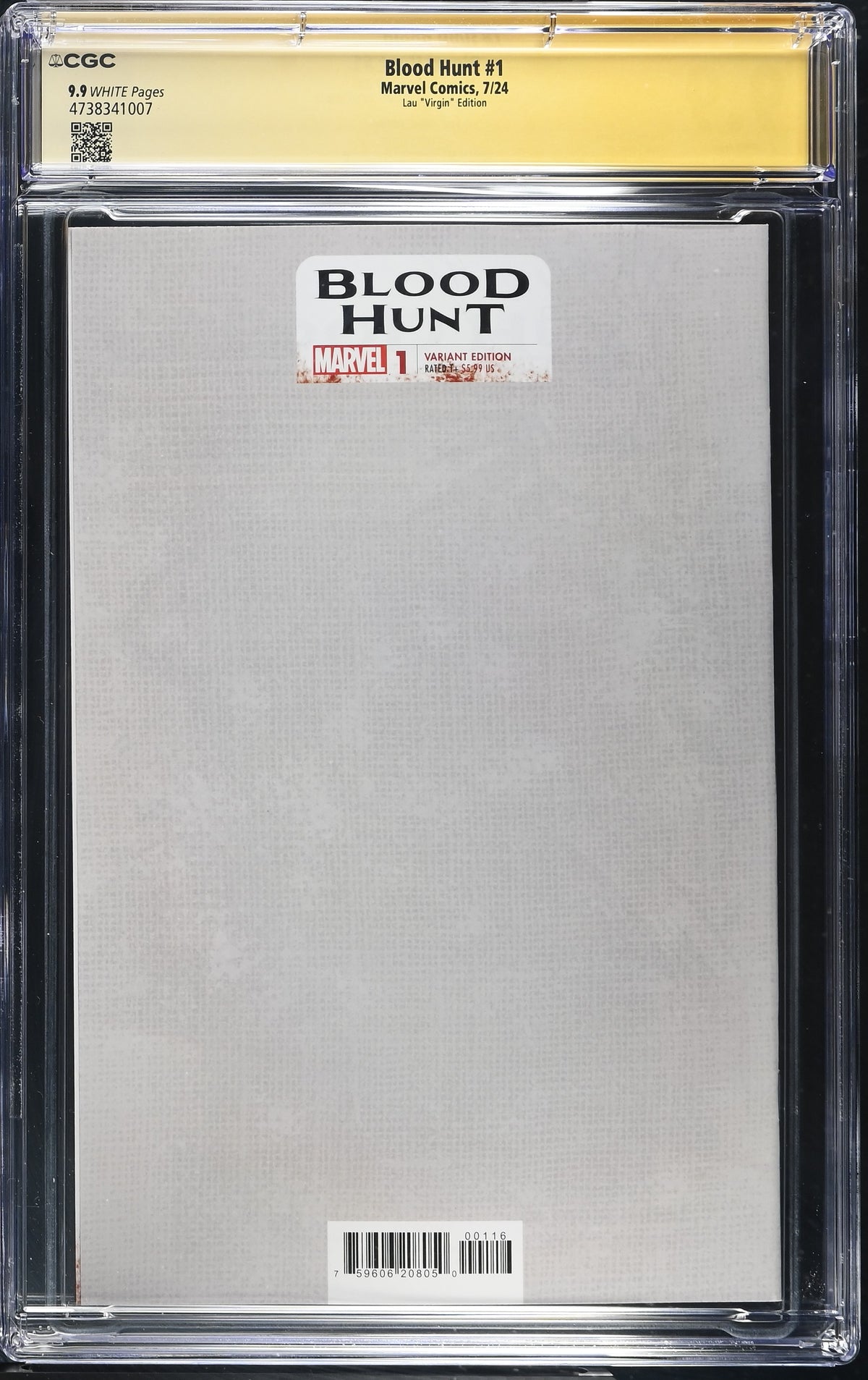 BLOOD HUNT #1 1:200 ARTGERM VIRGIN EDITION SIGNED BY STANLEY LAU CGC SS 9.9 WP NM/M