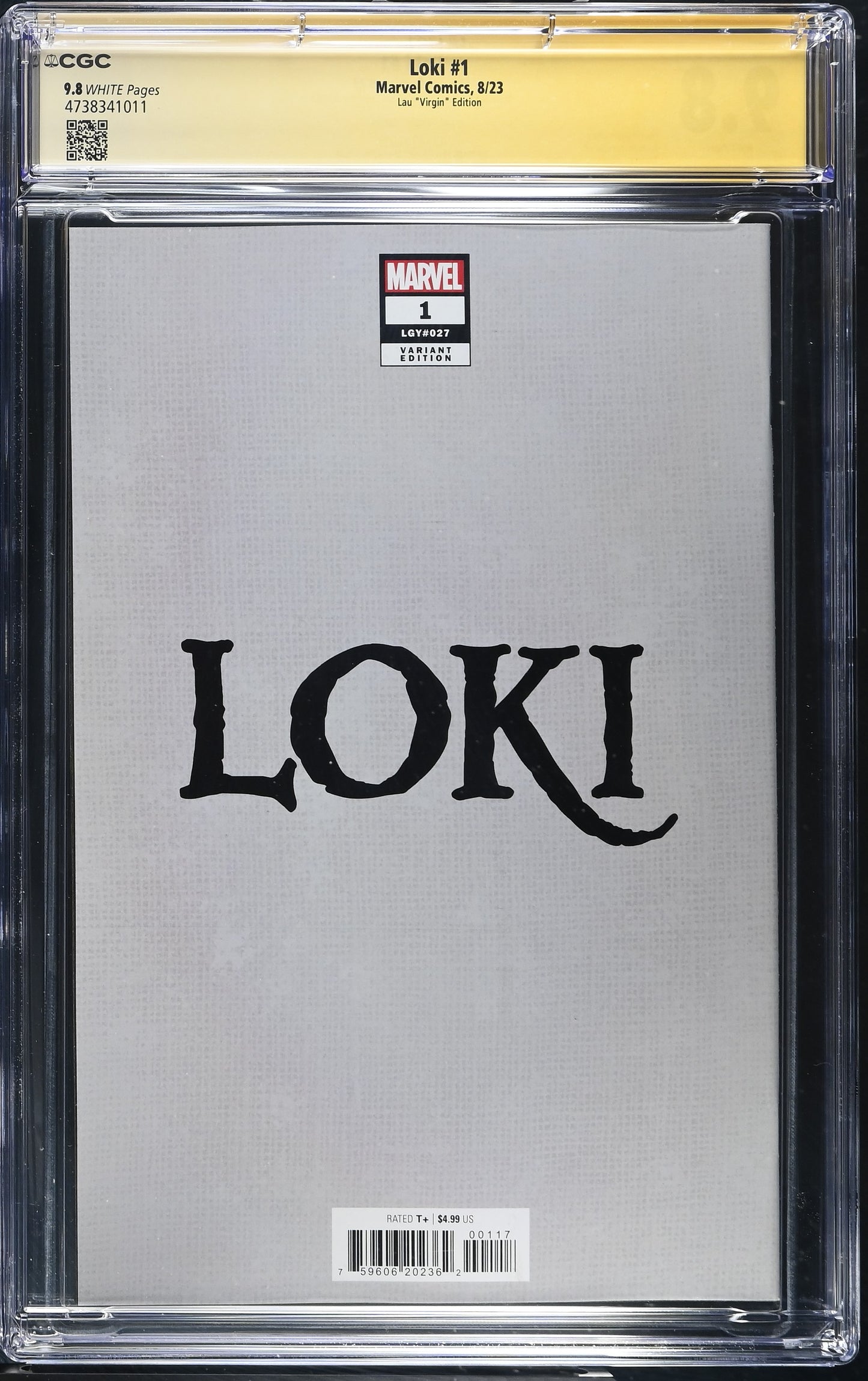 LOKI (2023) #1 1:100 ARTGERM VIRGIN EDITION SIGNED BY STANLEY LAU CGC SS 9.8 WP NM/M