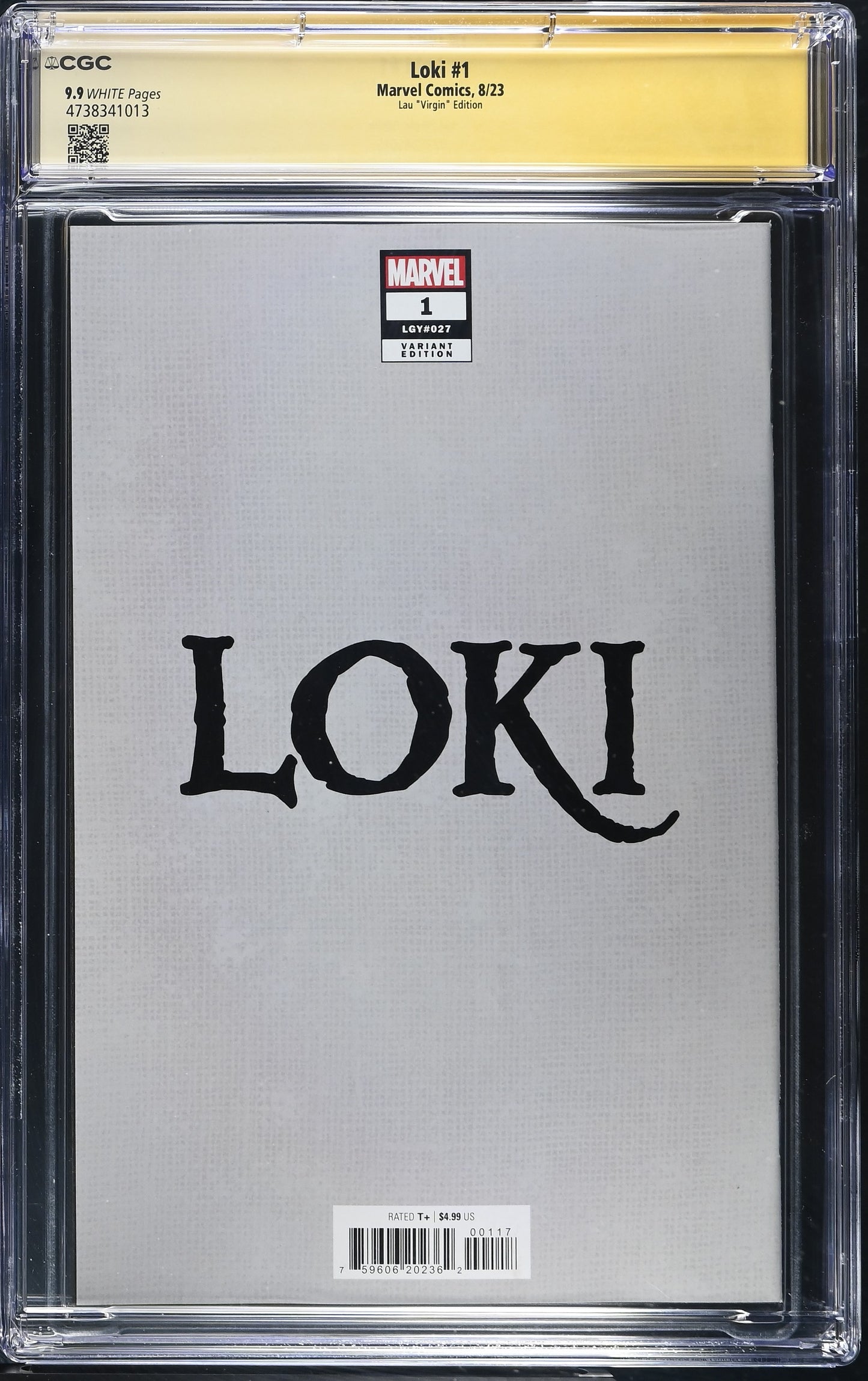 LOKI (2023) #1 1:100 ARTGERM VIRGIN EDITION SIGNED BY STANLEY LAU CGC SS 9.9 WP NM/M