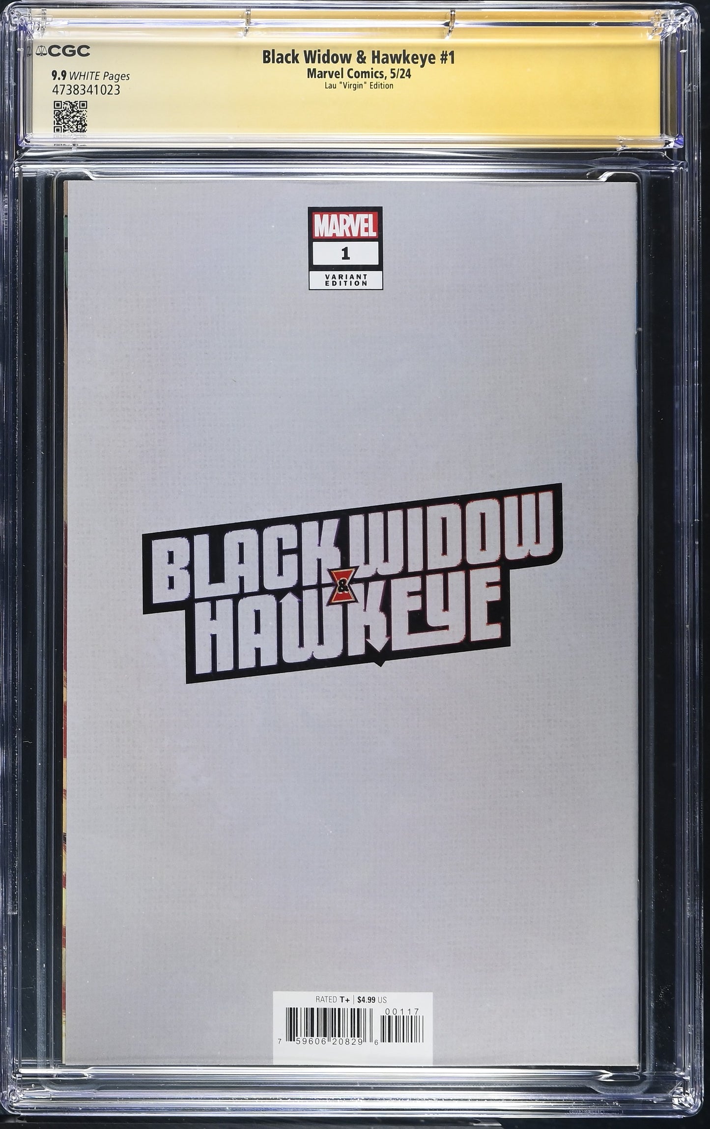 BLACK WIDOW & HAWKEYE (2024) #1 1:100 ARTGERM VIRGIN EDITION SIGNED BY STANLEY LAU CGC SS 9.9 WP NM/M