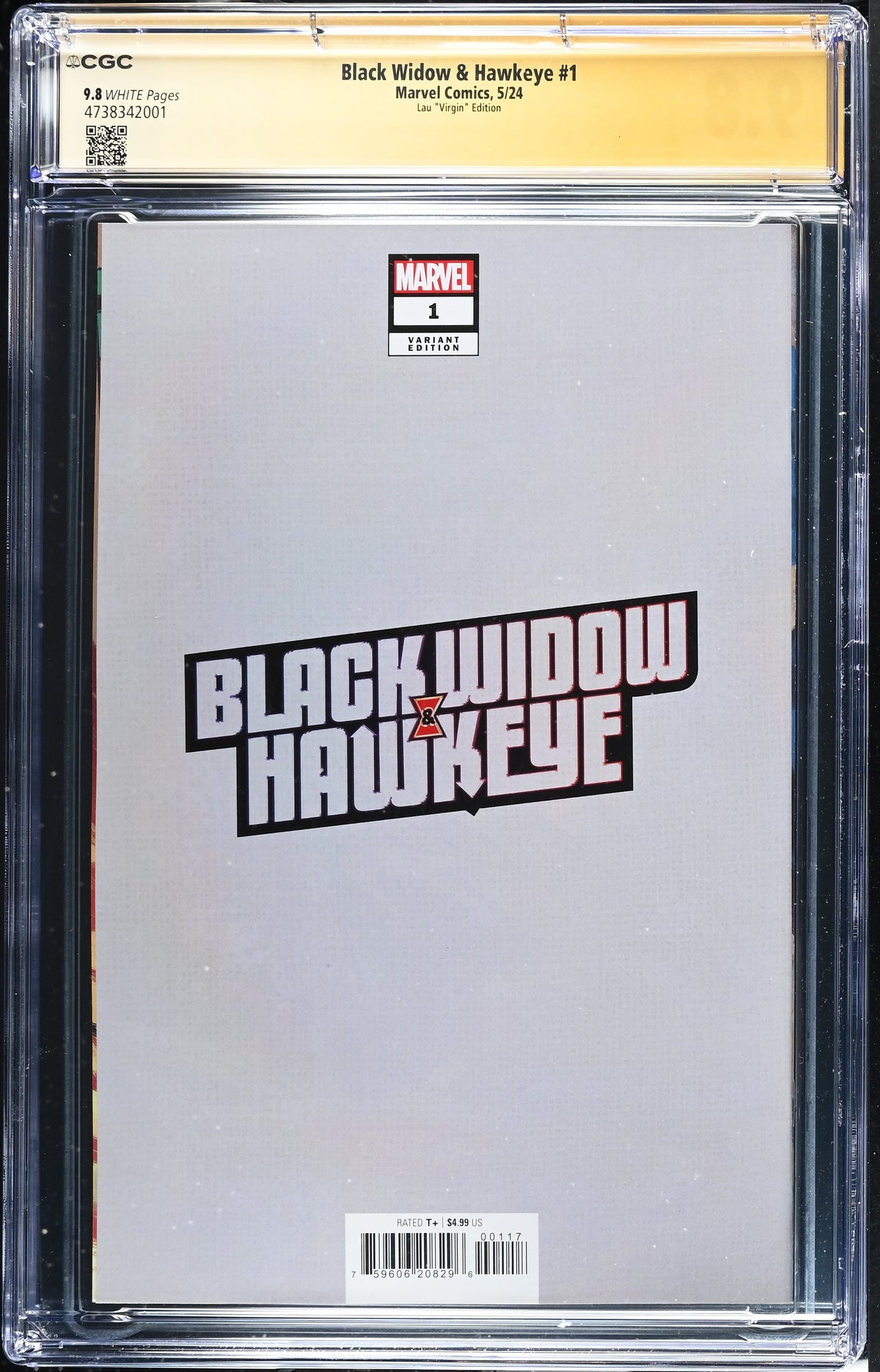 BLACK WIDOW & HAWKEYE (2024) #1 1:100 ARTGERM VIRGIN EDITION SIGNED BY STANLEY LAU CGC SS 9.8 WP NM/M