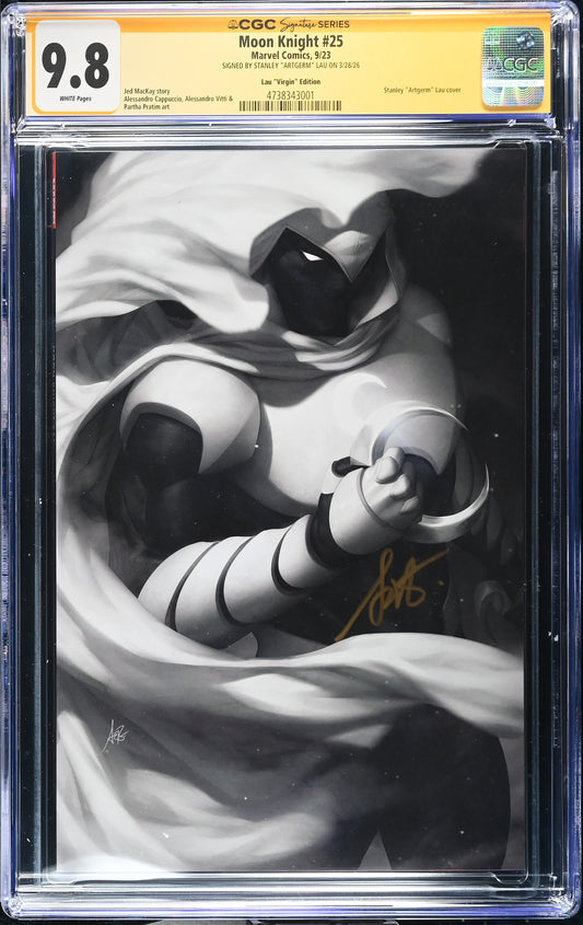 MOON KNIGHT (2021) #25 1:200 ARTGERM VIRGIN EDITION SIGNED BY STANLEY LAU CGC SS 9.8 WP NM/M