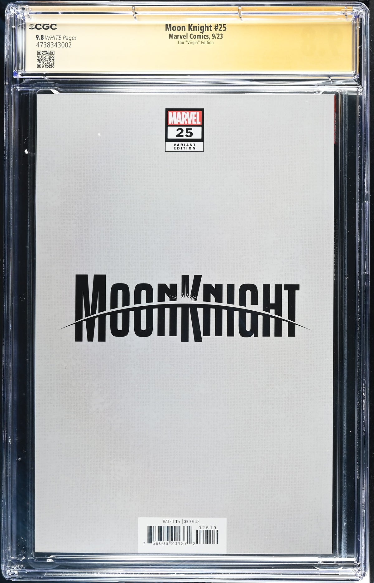 MOON KNIGHT (2021) #25 1:200 ARTGERM VIRGIN EDITION SIGNED BY STANLEY LAU CGC SS 9.8 WP NM/M