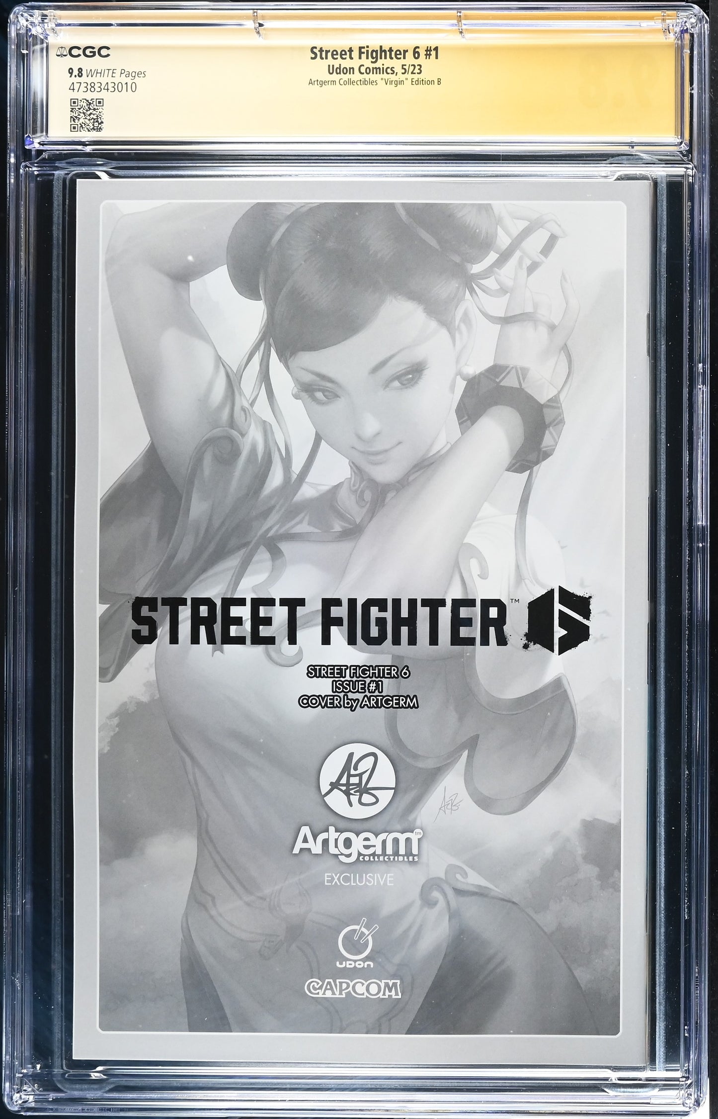 STREET FIGHTER 6 #1 NYCC ARTGERM COLLECTIBLES VIRGIN EDITION B SIGNED BY STANLEY LAU CGC SS 9.8 WP NM/M