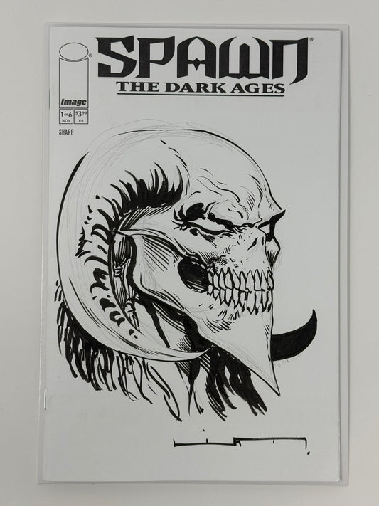 SPAWN THE DARK AGES #1 (OF 6) CVR F INC 1:1000 LIAM SHARP ORIGINAL ART VAR