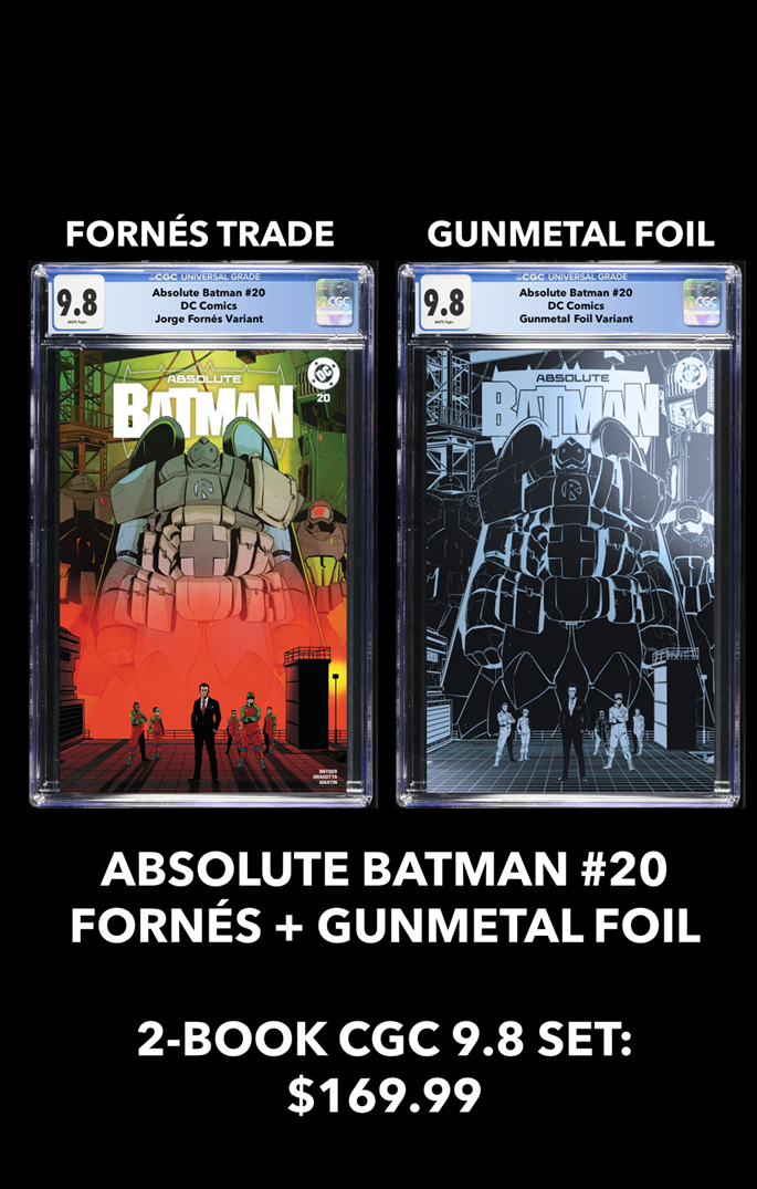 ABSOLUTE BATMAN #20 JORGE FORNÉS LIMITED TO 1,000 TRADE DRESS / 1,000 GUNMETAL FOIL COPIES