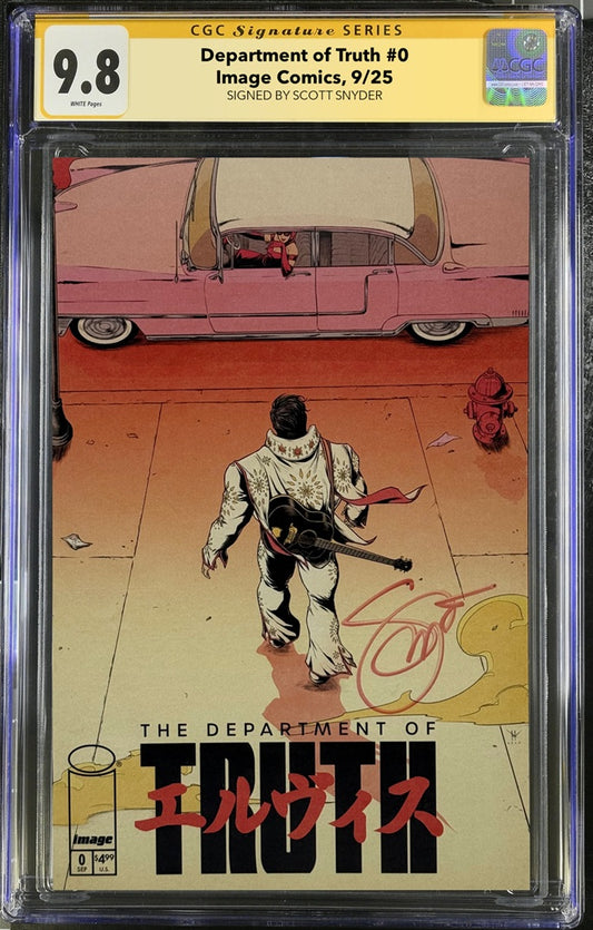 DEPARTMENT OF TRUTH (IMAGE COMICS, 2025) #0 TEK JAVIER & FLOPS! NYCC 2025 VARIANT SIGNED BY SCOTT SNYDER CGC SS 9.8 WP